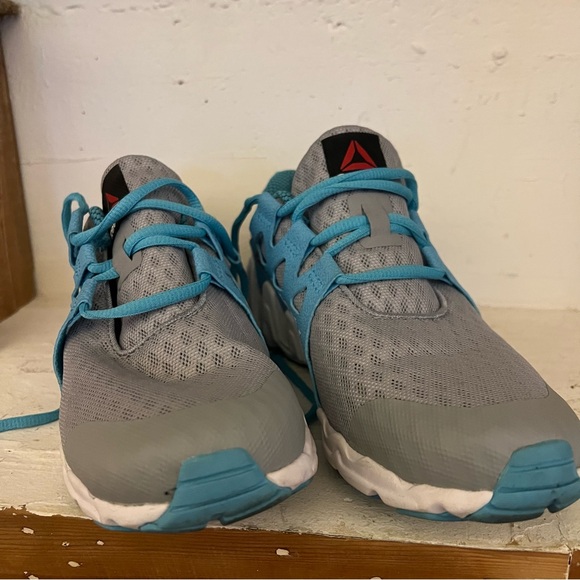 Reebok 6.5 Women's Zigtech Big N Fast Running Shoes Grey/Blue - Picture 5 of 7